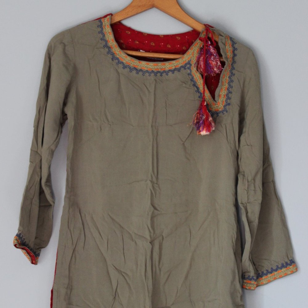 Zardozi hand embroidered Tunic Shirt